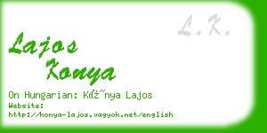 lajos konya business card